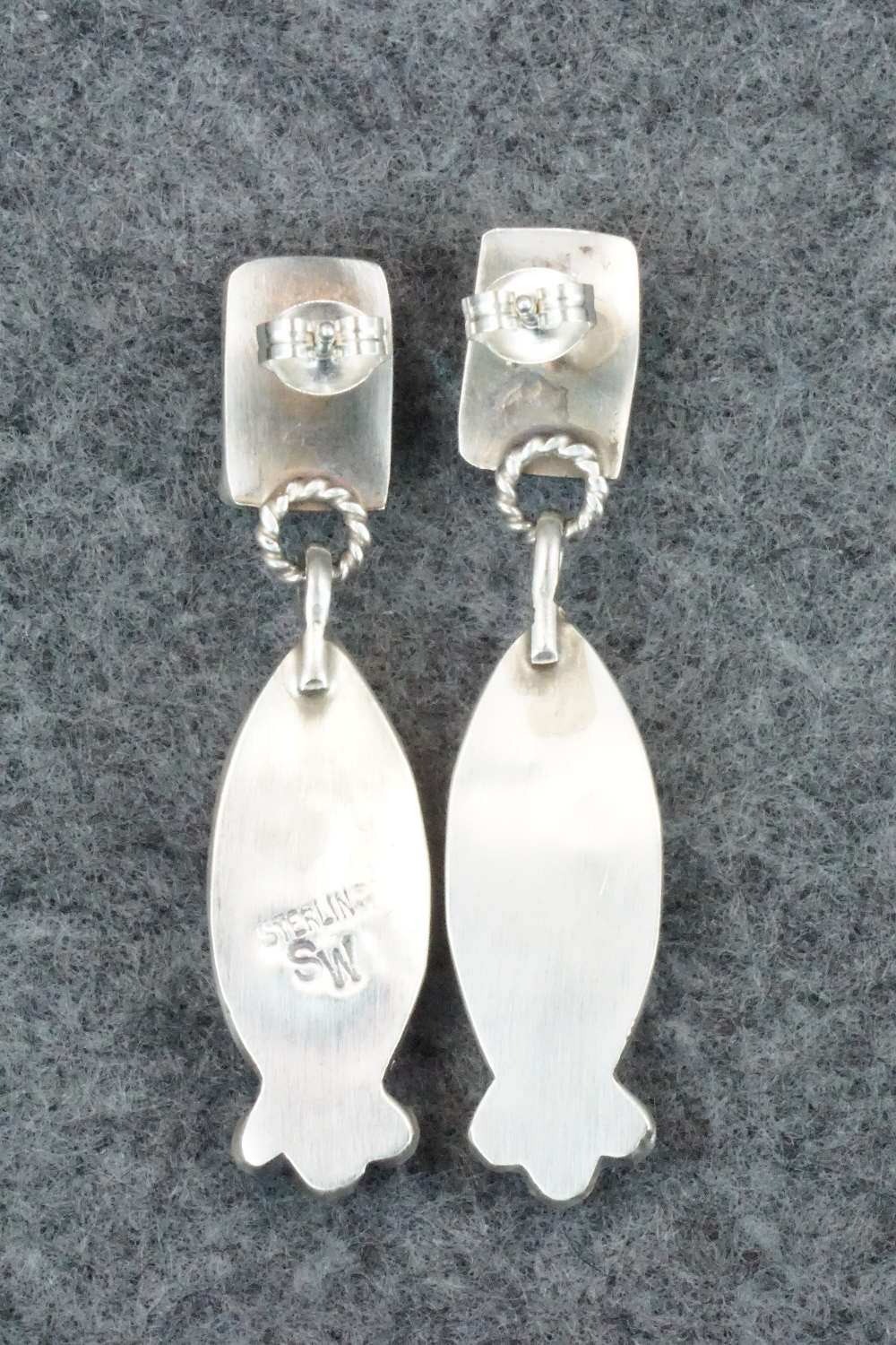 Spiny Oyster & Sterling Silver Earrings - Selina Warner