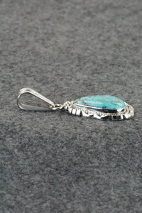 Turquoise & Sterling Silver Pendant - Samuel Yellowhair