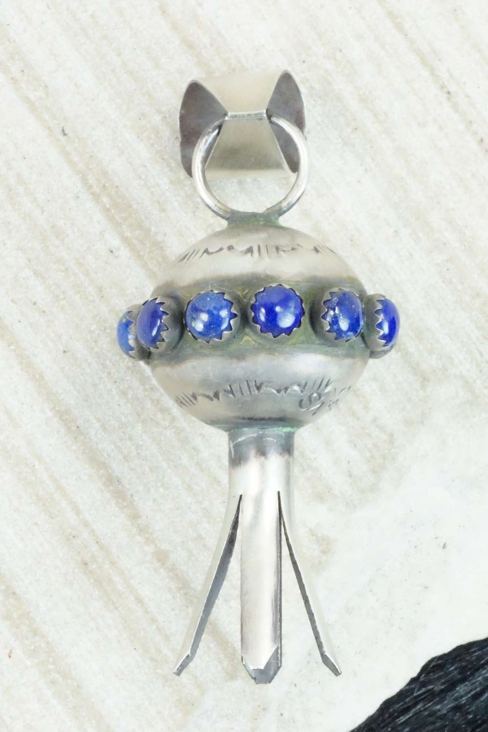 Lapis & Sterling Silver Pendant - Monica Smith