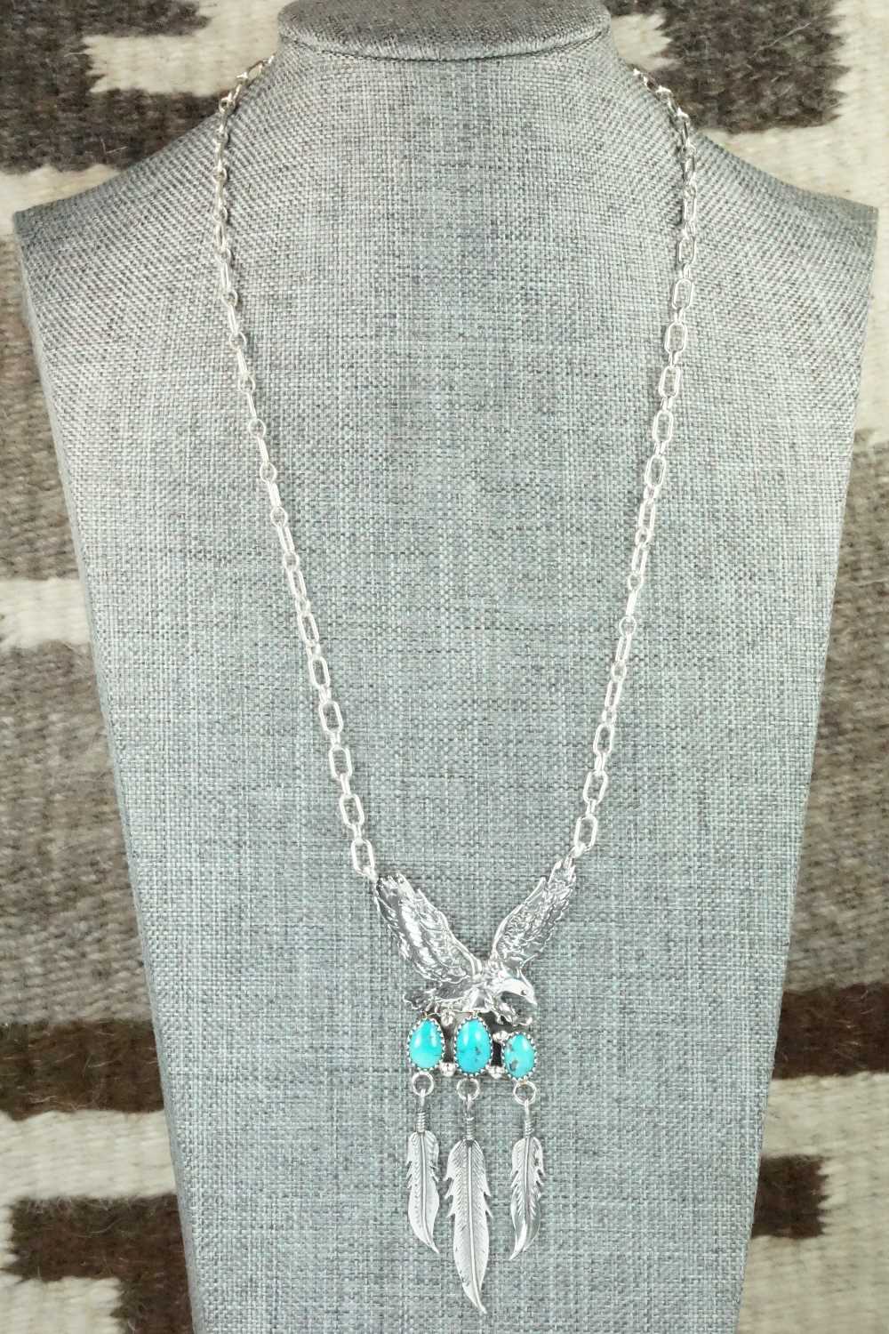 Turquoise & Sterling Silver Necklace - Henry Attakai