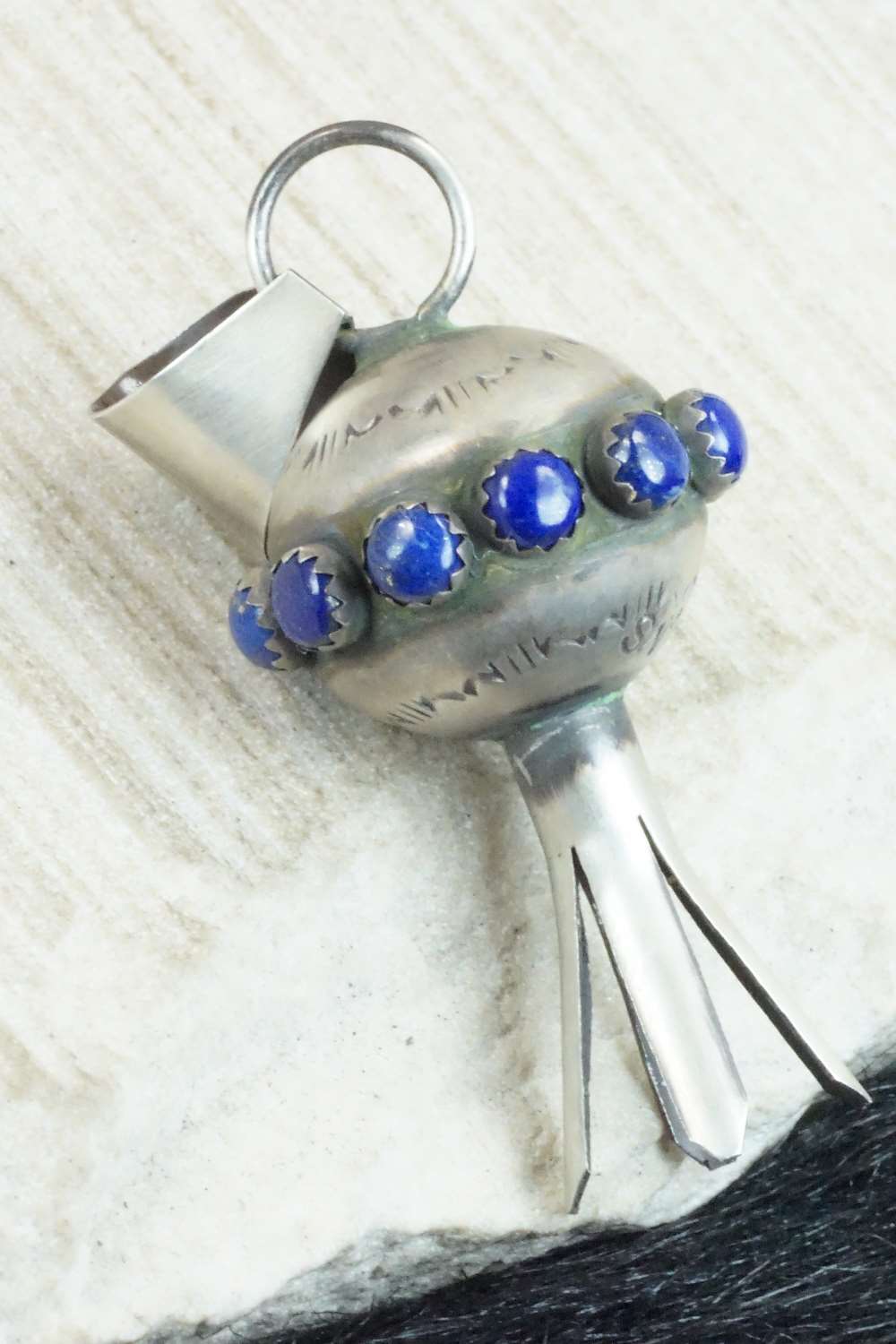Lapis & Sterling Silver Pendant - Monica Smith