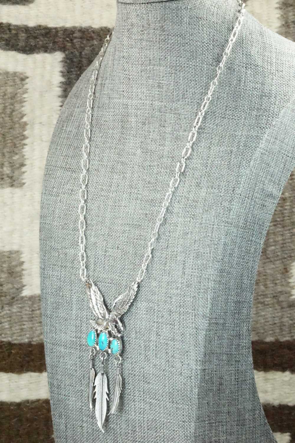 Turquoise & Sterling Silver Necklace - Henry Attakai