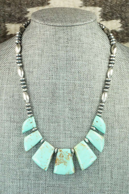 Turquoise & Sterling Silver Necklace - Navajo