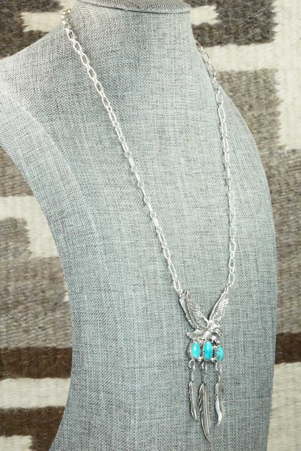 Turquoise & Sterling Silver Necklace - Henry Attakai