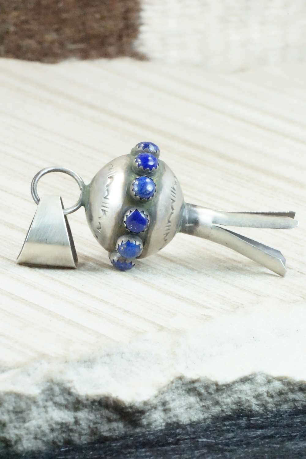 Lapis & Sterling Silver Pendant - Monica Smith