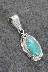 Turquoise & Sterling Silver Pendant - Samuel Yellowhair