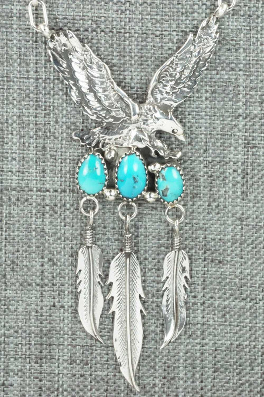 Turquoise & Sterling Silver Necklace - Henry Attakai