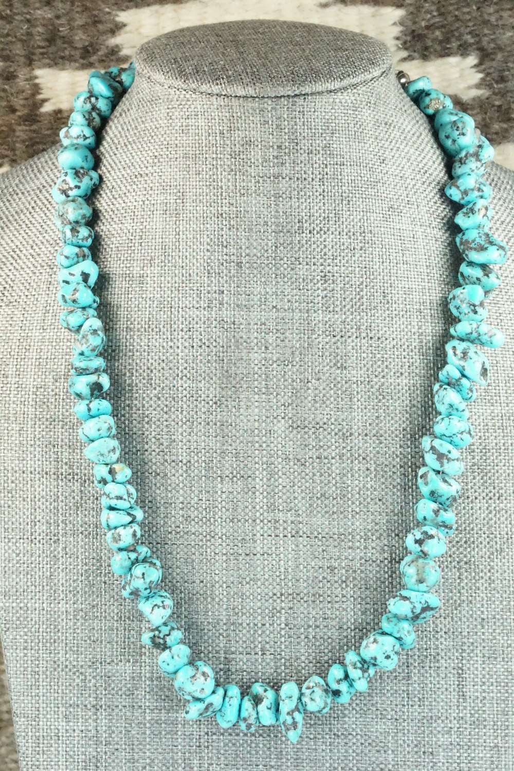 Turquoise & Sterling Silver Necklace - Louise Joe