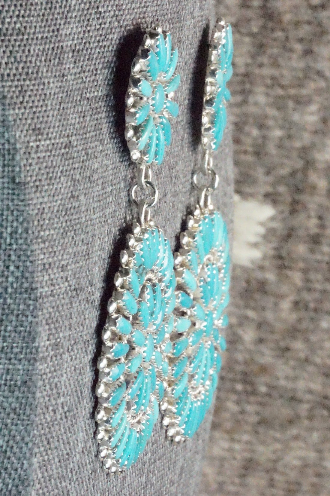 Turquoise & Sterling Silver Earrings - Philena Byjoe