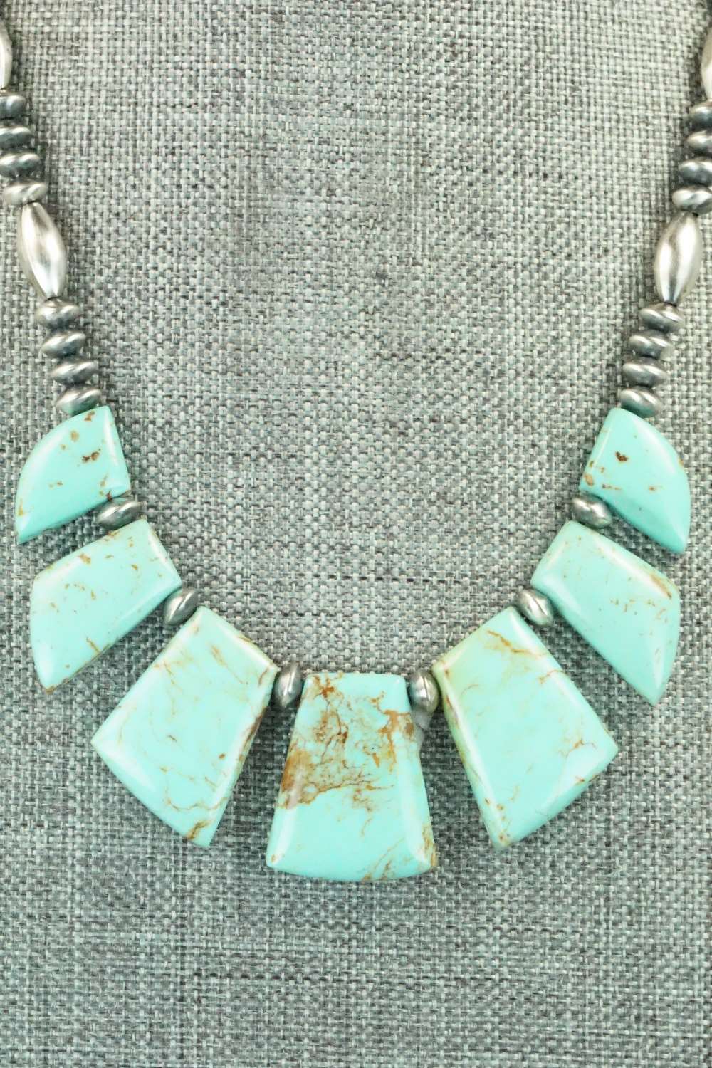 Turquoise & Sterling Silver Necklace - Navajo