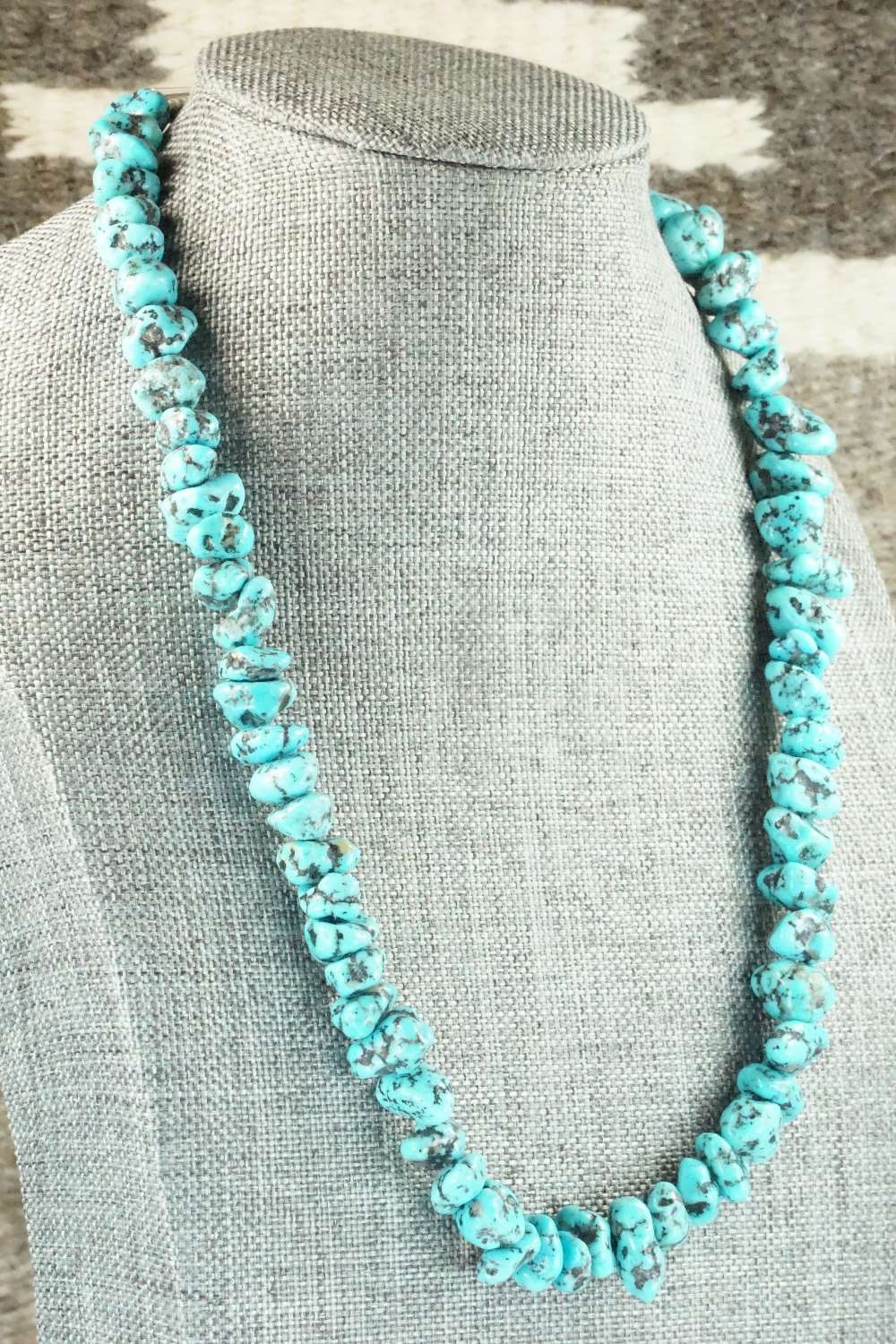 Turquoise & Sterling Silver Necklace - Louise Joe