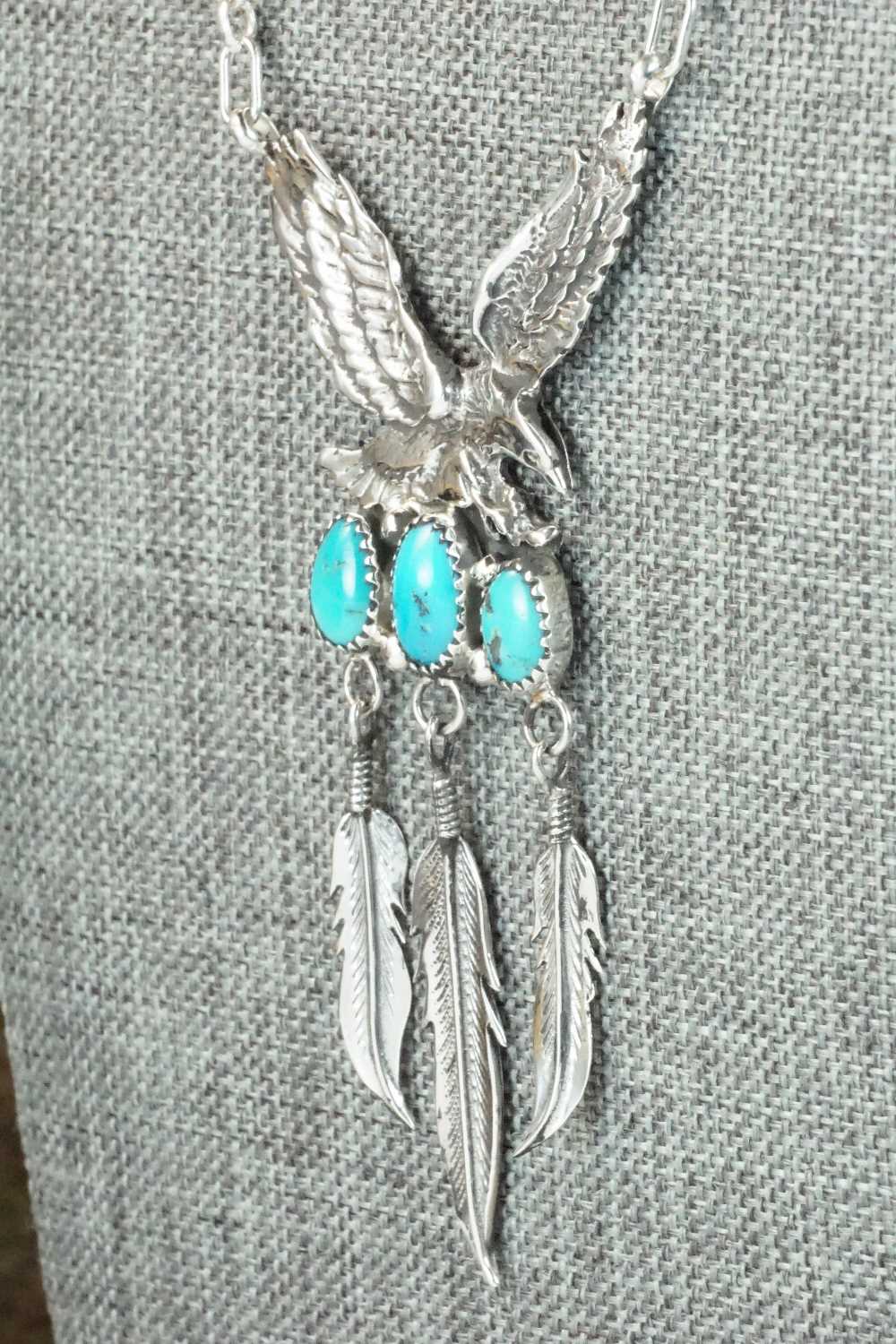 Turquoise & Sterling Silver Necklace - Henry Attakai