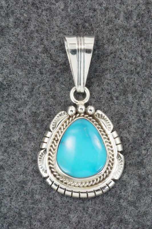 Turquoise & Sterling Silver Pendant - Samuel Yellowhair