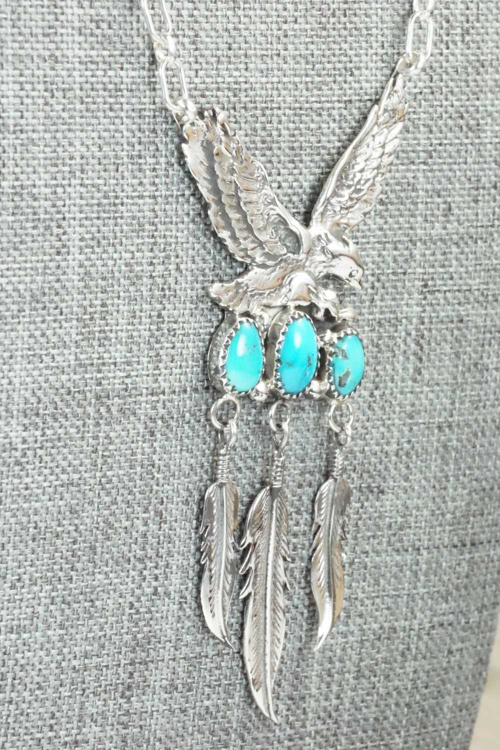 Turquoise & Sterling Silver Necklace - Henry Attakai