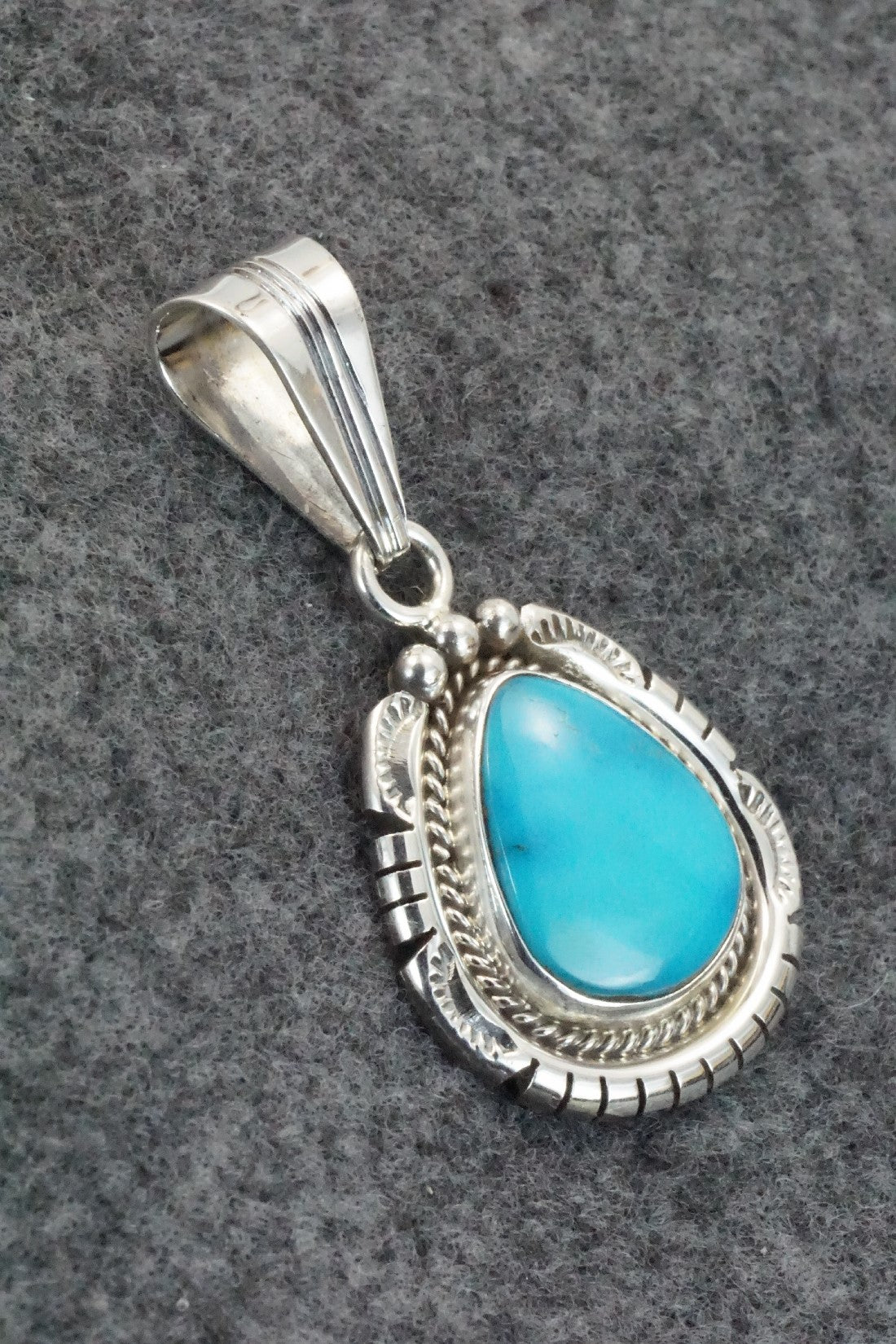 Turquoise & Sterling Silver Pendant - Samuel Yellowhair