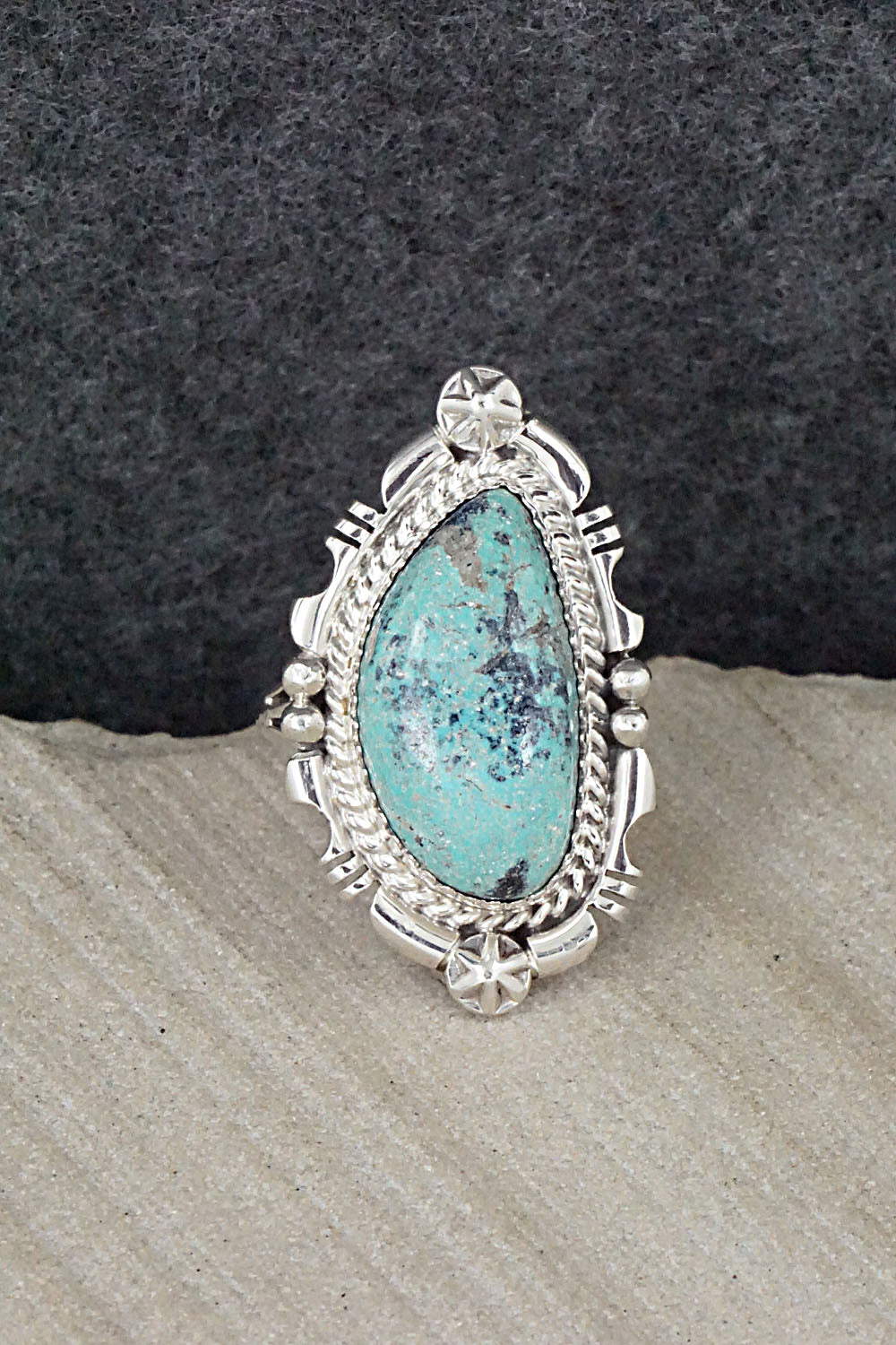 Turquoise & Sterling Silver Ring - Daniel Benally - Size 6