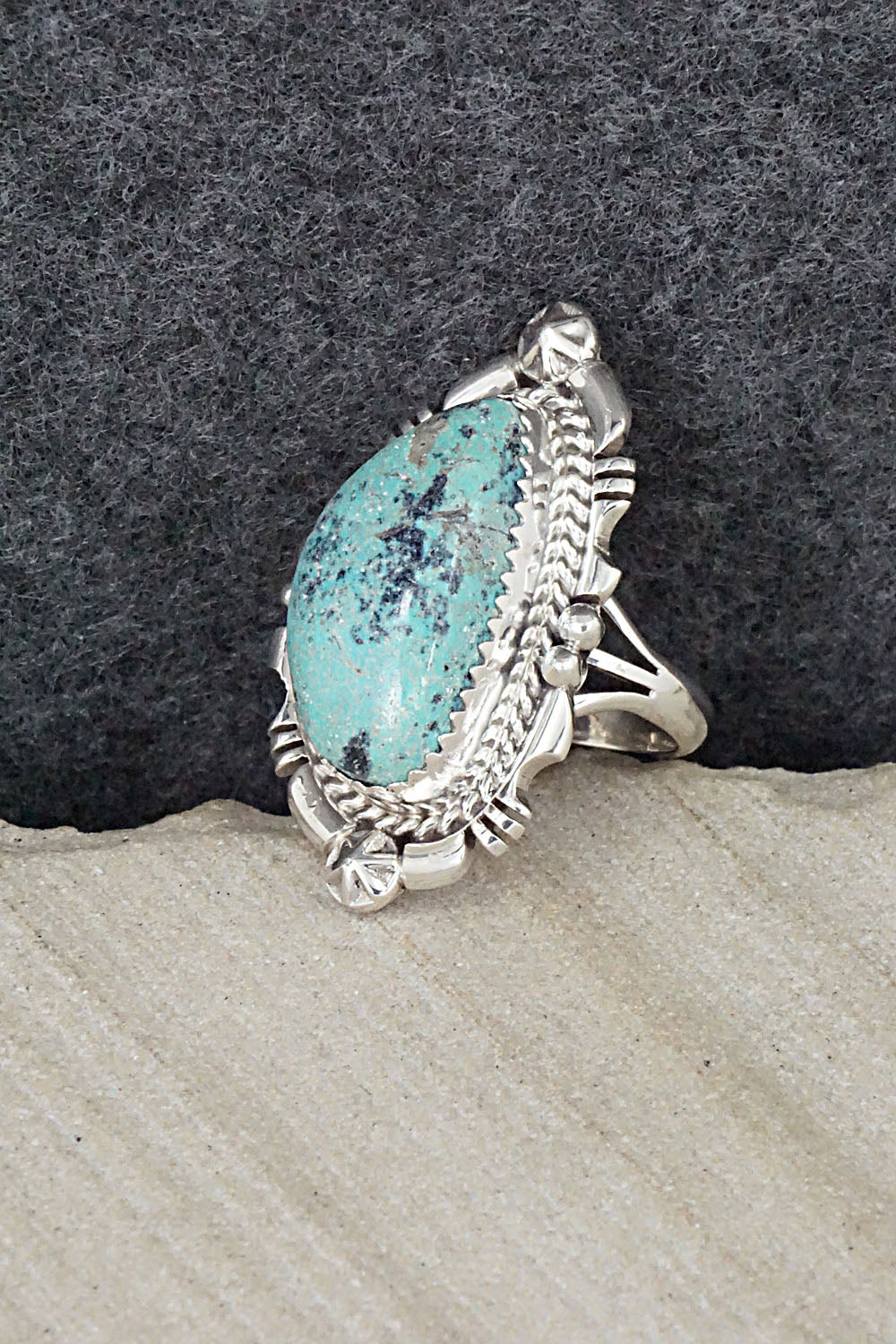 Turquoise & Sterling Silver Ring - Daniel Benally - Size 6