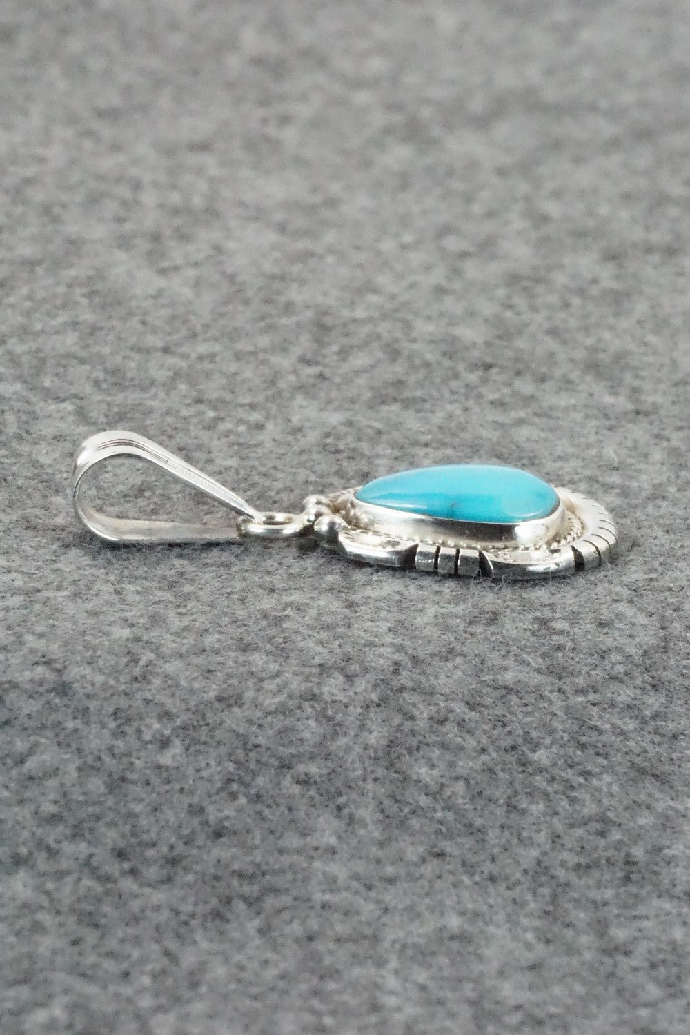 Turquoise & Sterling Silver Pendant - Samuel Yellowhair