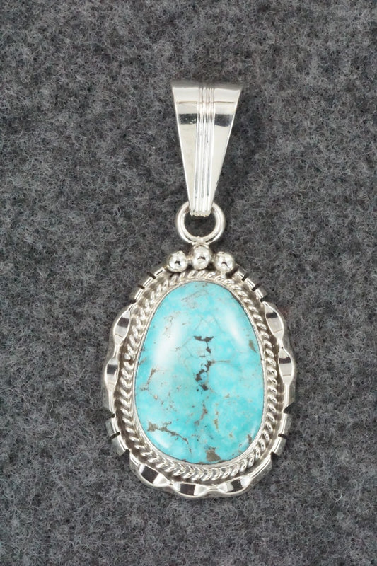 Turquoise & Sterling Silver Pendant - Samuel Yellowhair