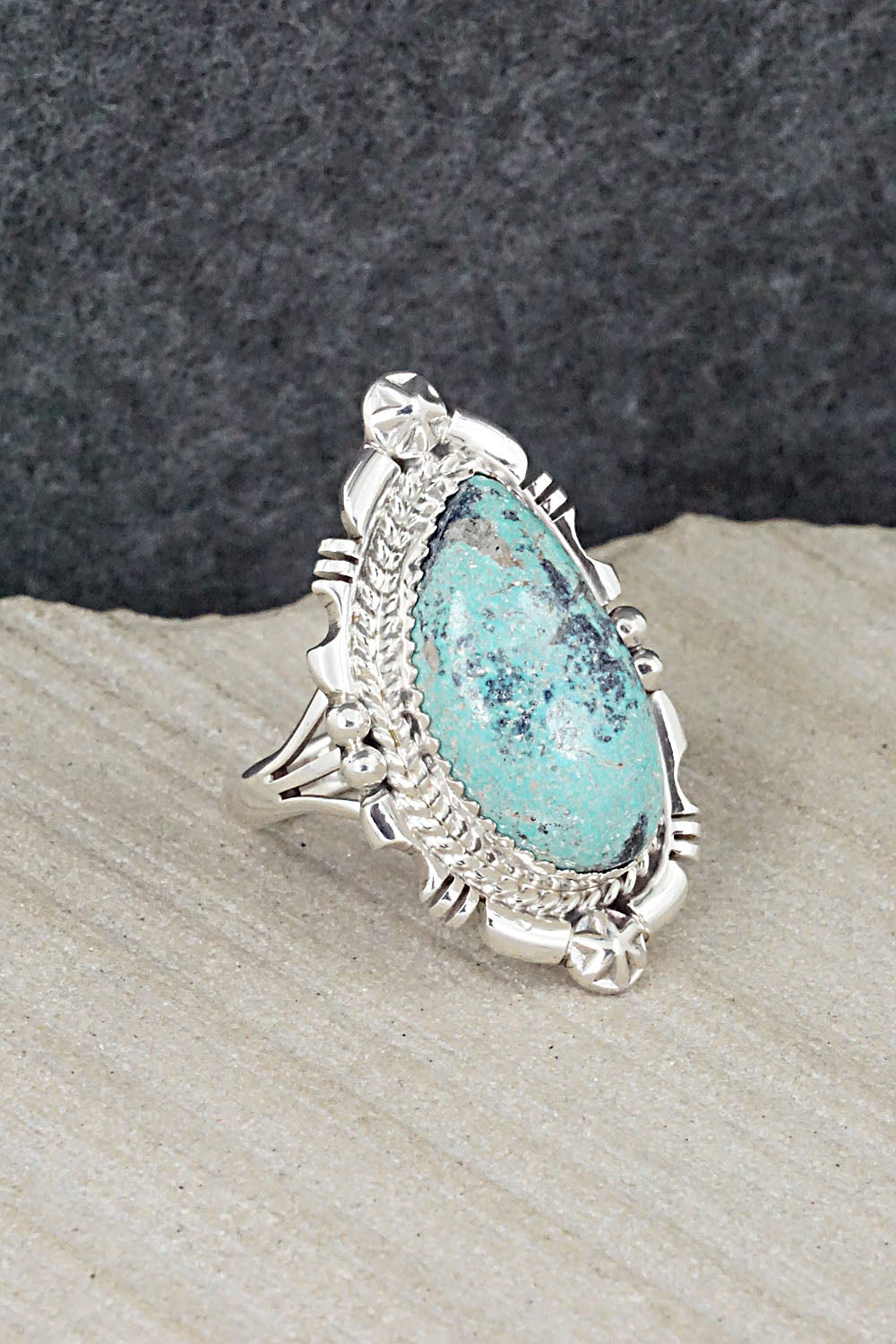 Turquoise & Sterling Silver Ring - Daniel Benally - Size 6