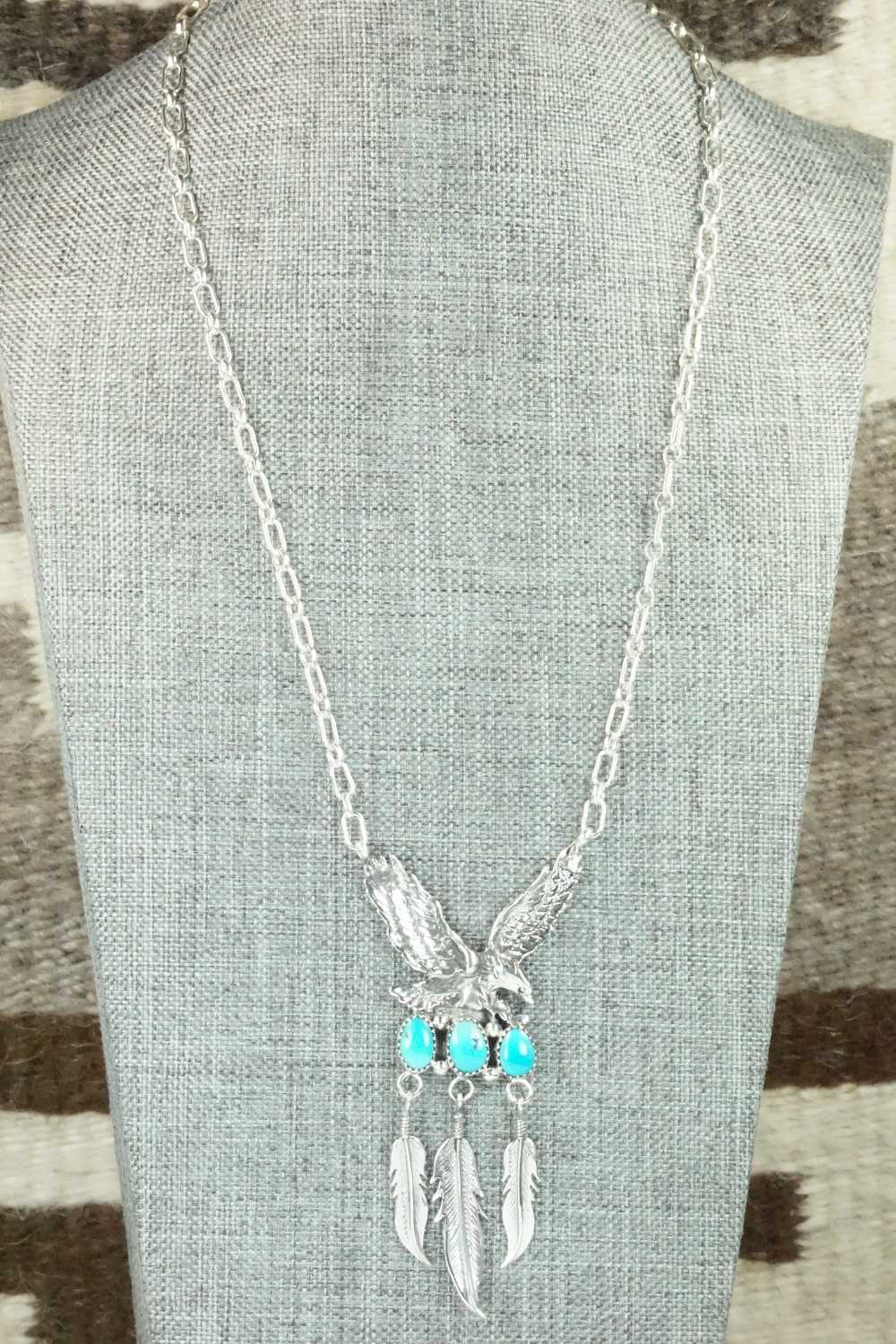 Turquoise & Sterling Silver Necklace - Henry Attakai