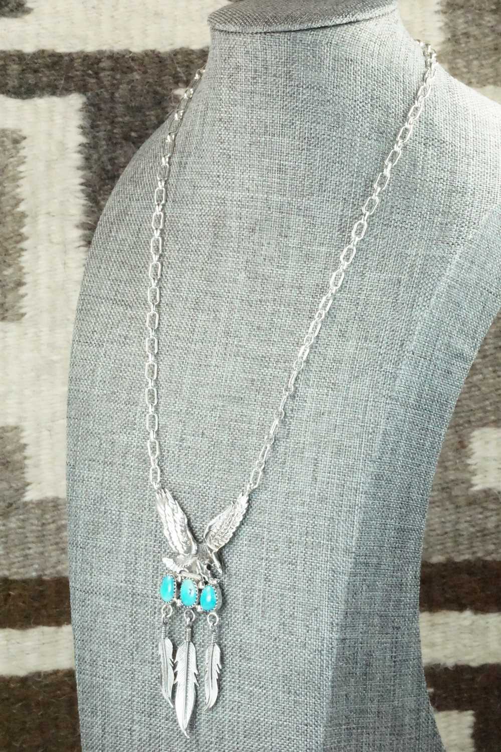 Turquoise & Sterling Silver Necklace - Henry Attakai