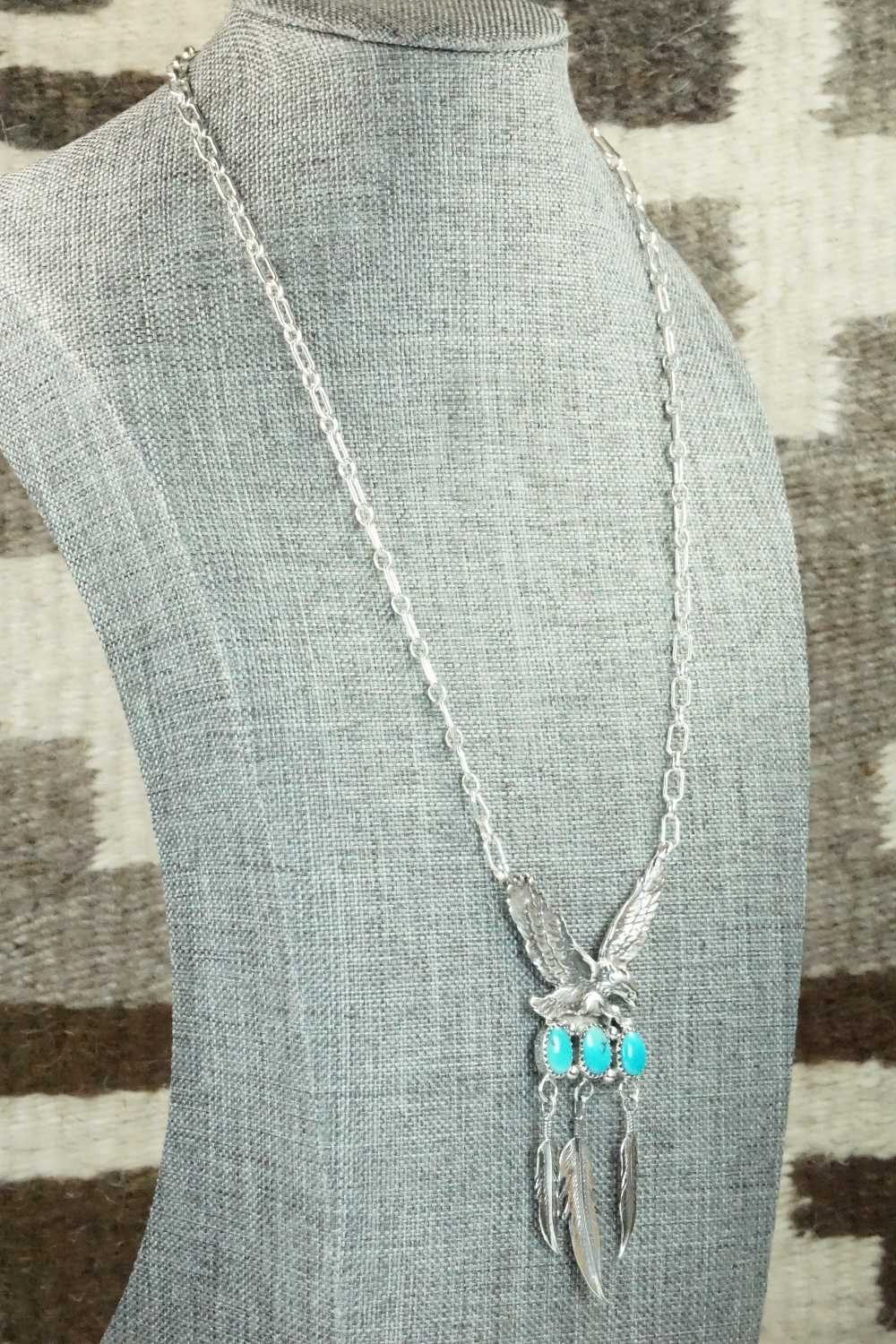 Turquoise & Sterling Silver Necklace - Henry Attakai