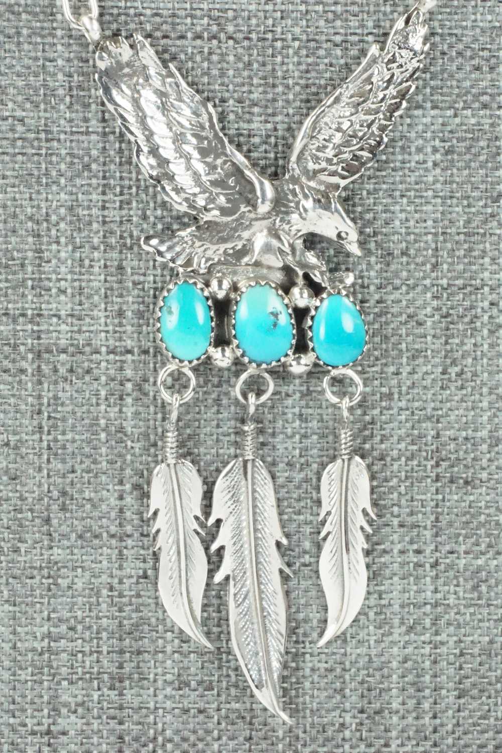 Turquoise & Sterling Silver Necklace - Henry Attakai