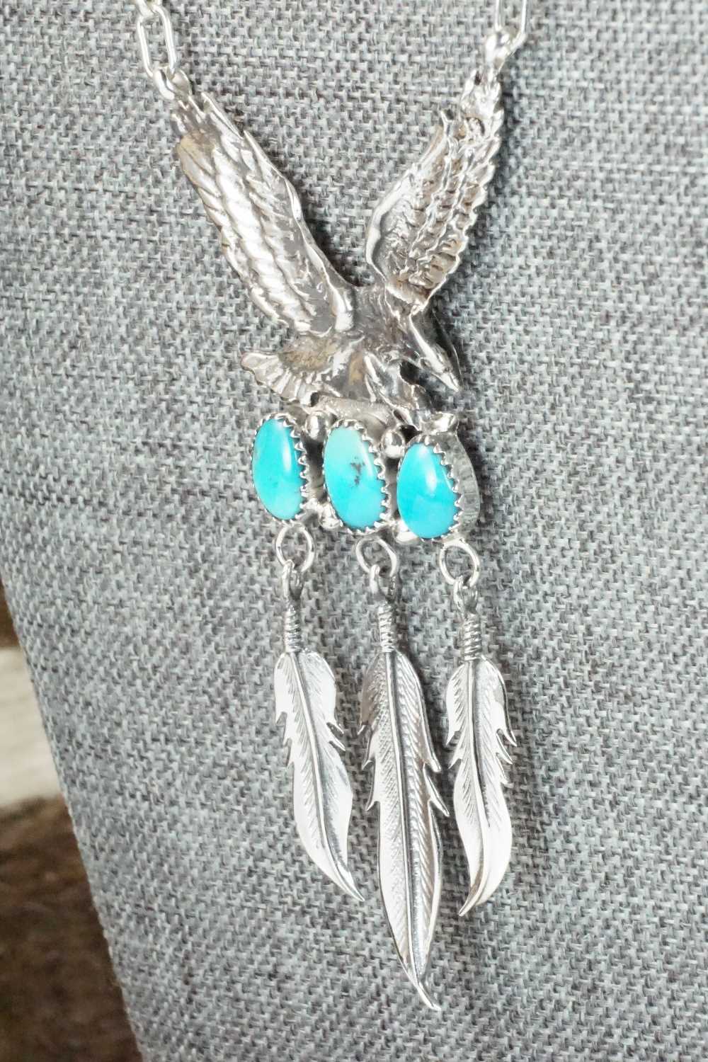 Turquoise & Sterling Silver Necklace - Henry Attakai