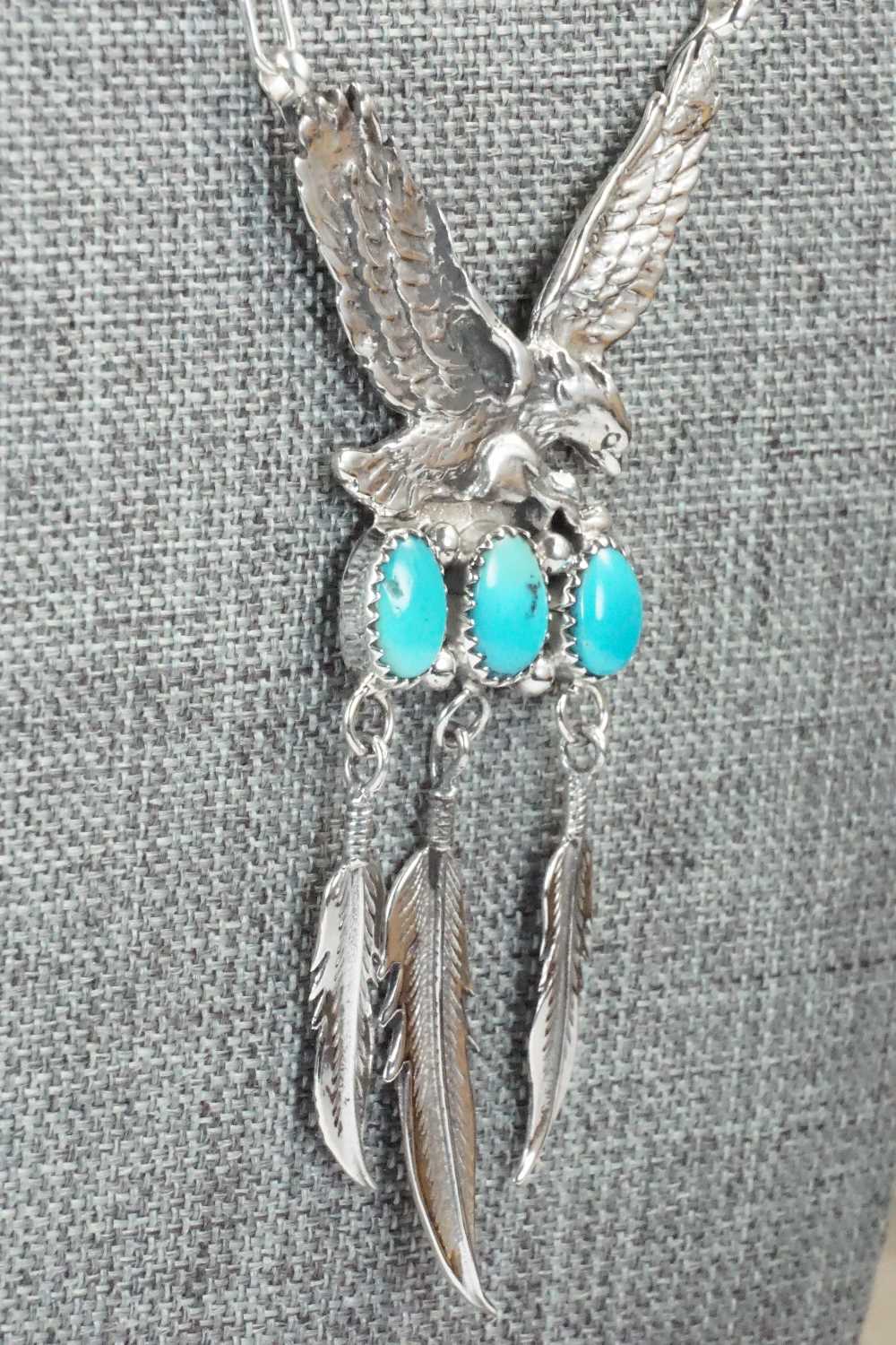Turquoise & Sterling Silver Necklace - Henry Attakai