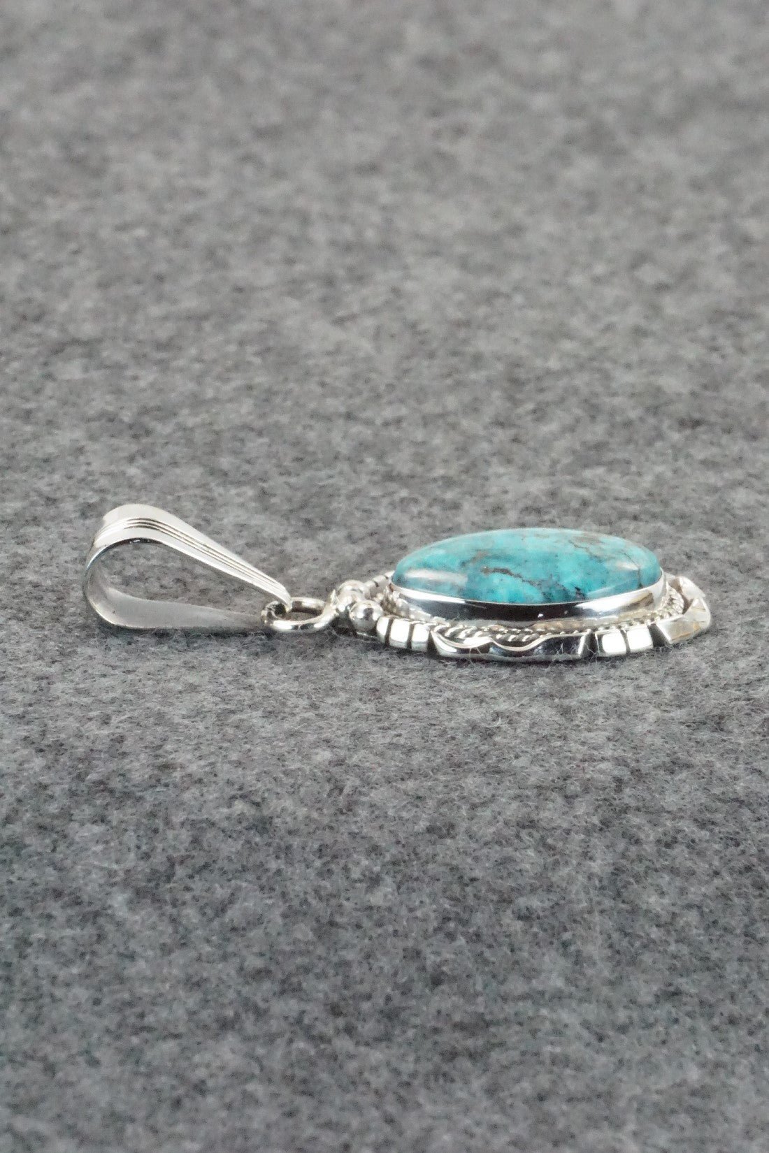 Turquoise & Sterling Silver Pendant - Samuel Yellowhair