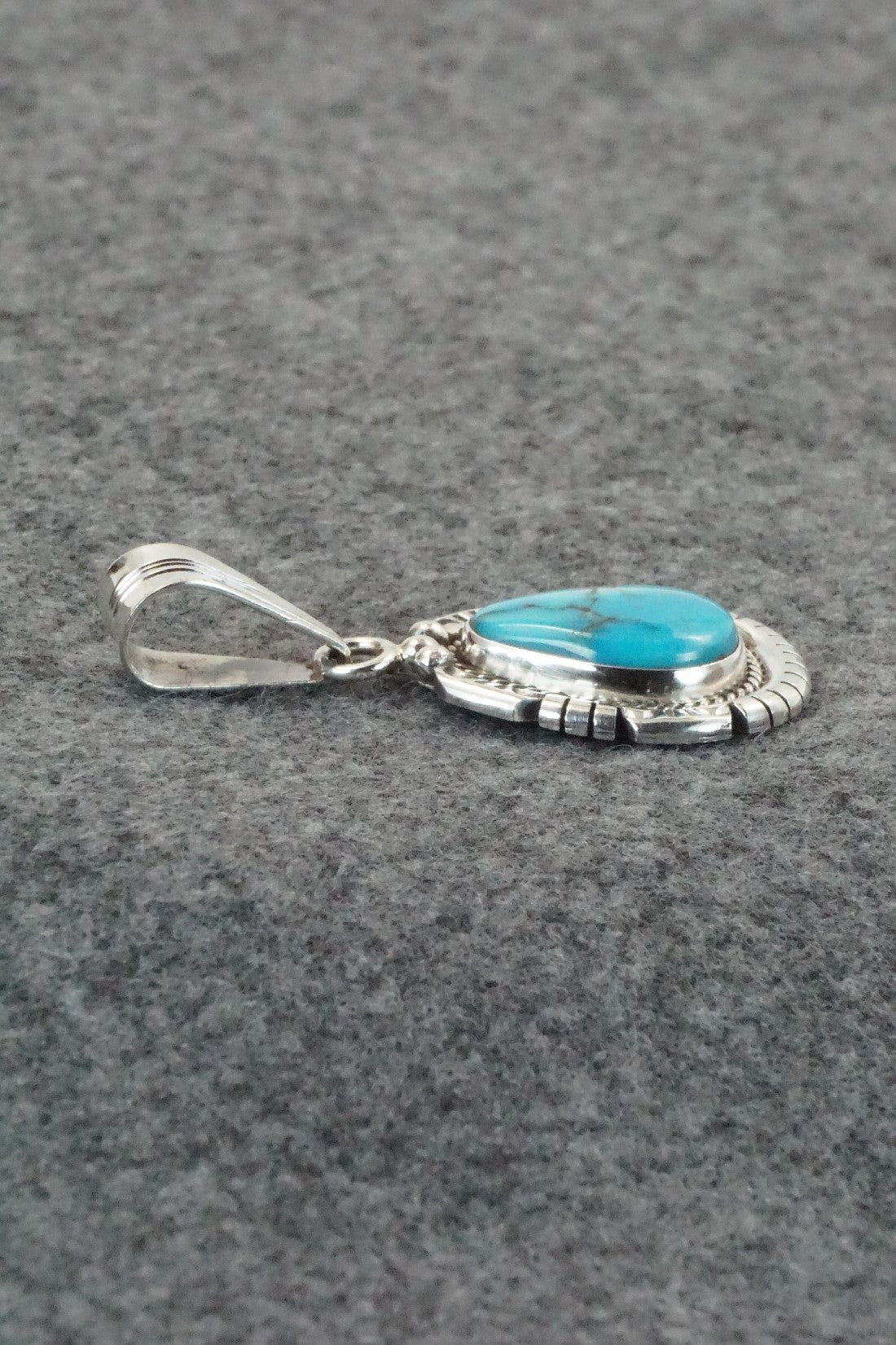 Turquoise & Sterling Silver Pendant - Samuel Yellowhair