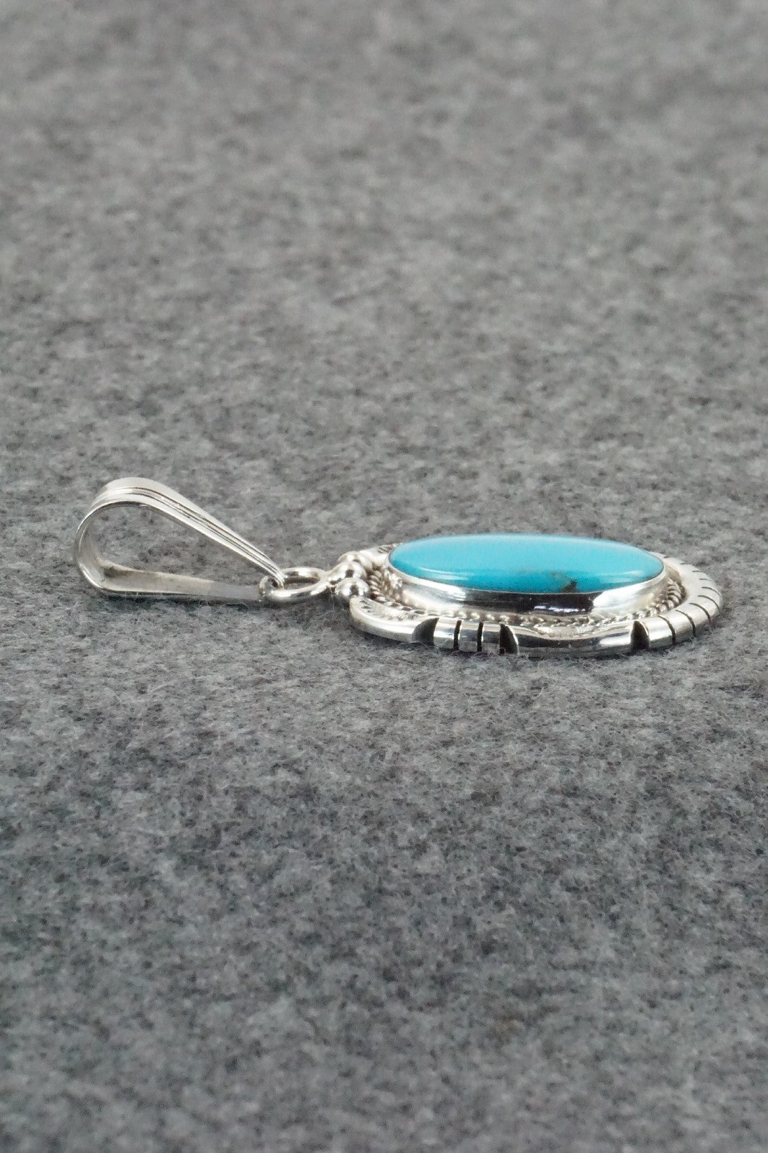 Turquoise & Sterling Silver Pendant - Samuel Yellowhair