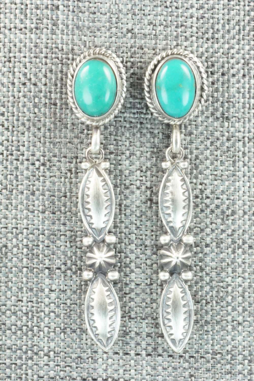 Turquoise & Sterling Silver Necklace and Earrings Set - Derrick Gordon