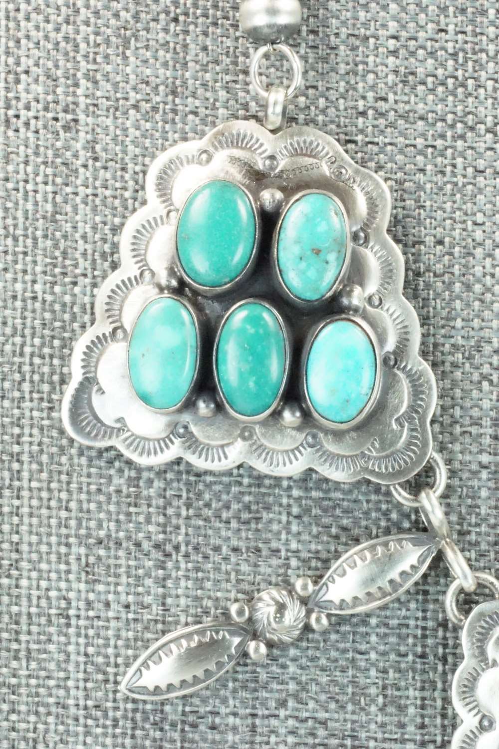 Turquoise & Sterling Silver Necklace and Earrings Set - Derrick Gordon