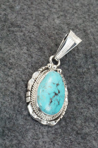 Turquoise & Sterling Silver Pendant - Samuel Yellowhair