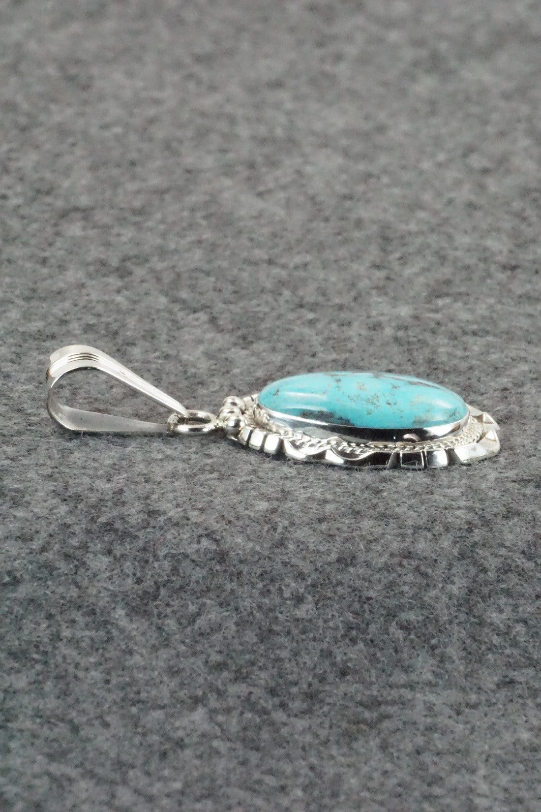 Turquoise & Sterling Silver Pendant - Samuel Yellowhair