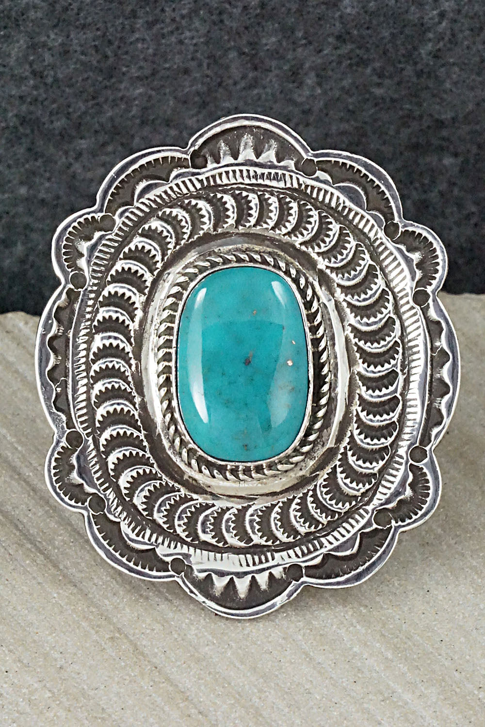 Turquoise & Sterling Silver Ring - Leonard Maloney - 10