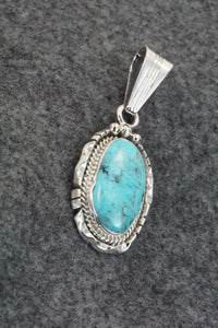 Turquoise & Sterling Silver Pendant - Samuel Yellowhair