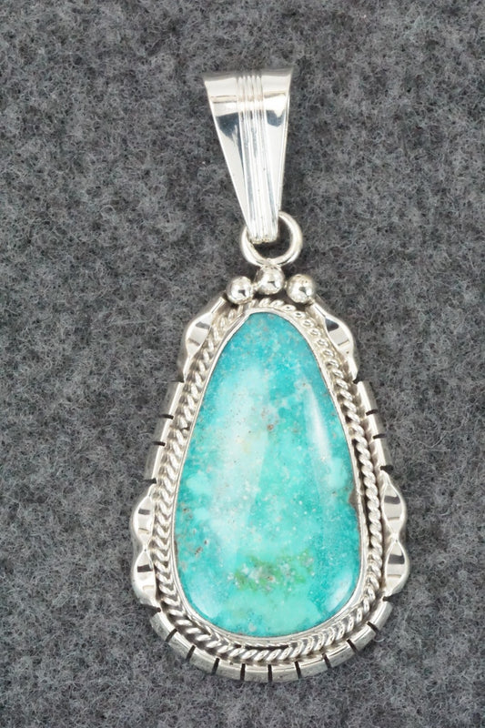 Turquoise & Sterling Silver Pendant - Samuel Yellowhair