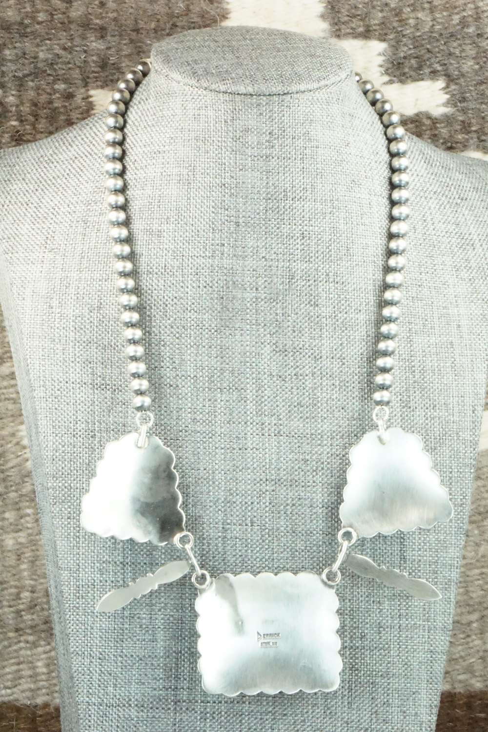 Turquoise & Sterling Silver Necklace and Earrings Set - Derrick Gordon