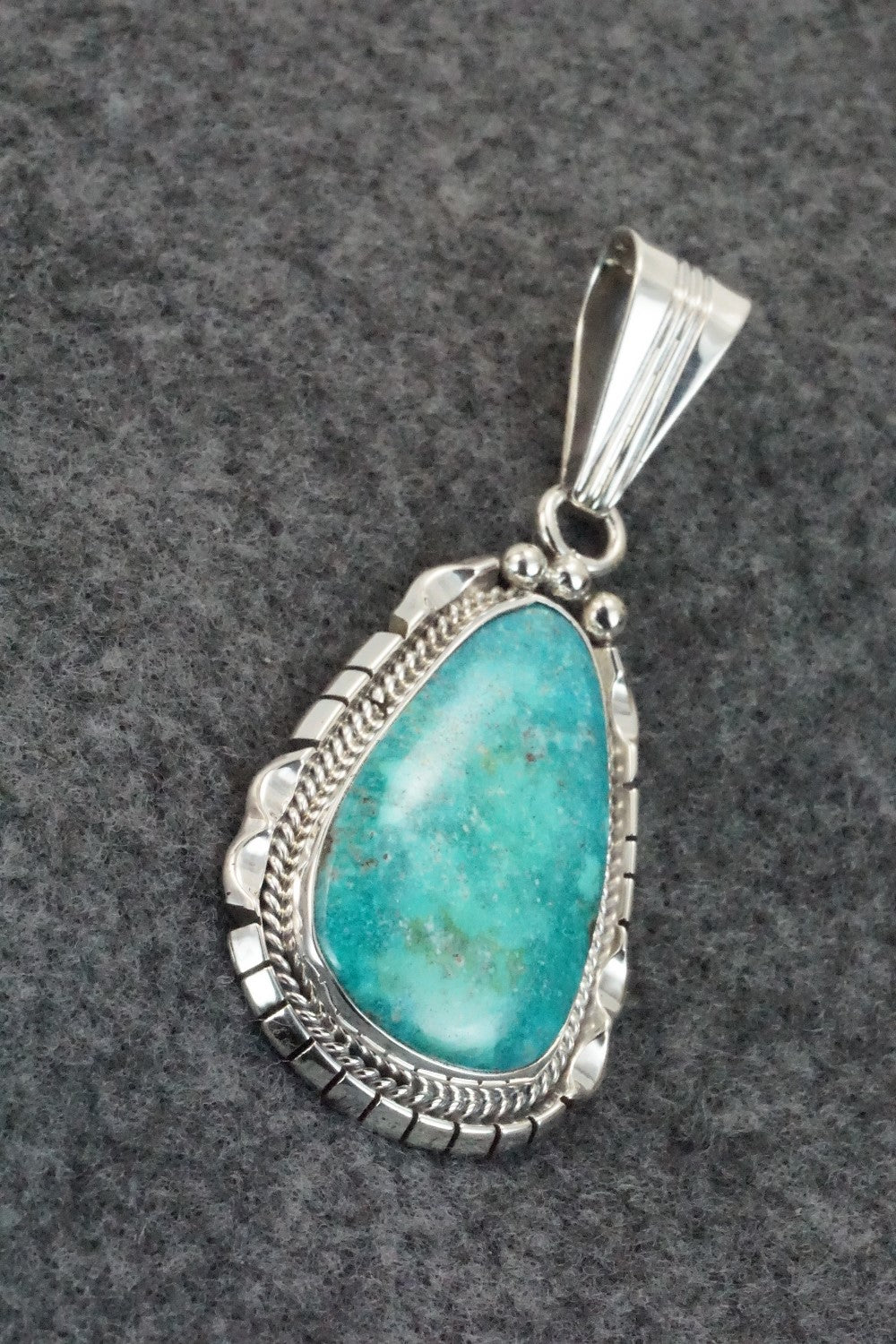 Turquoise & Sterling Silver Pendant - Samuel Yellowhair