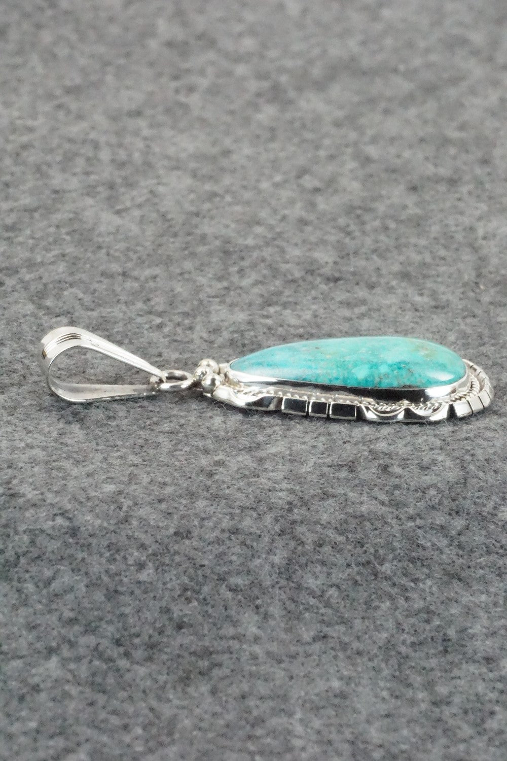 Turquoise & Sterling Silver Pendant - Samuel Yellowhair