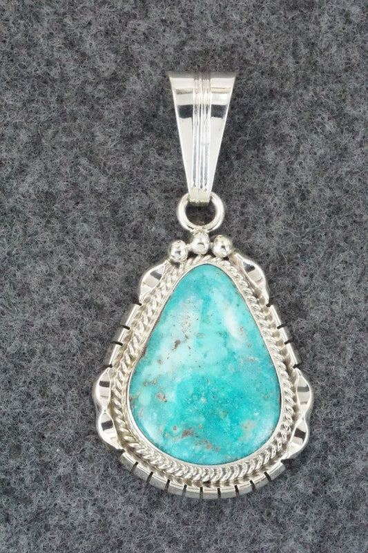 Turquoise & Sterling Silver Pendant - Samuel Yellowhair