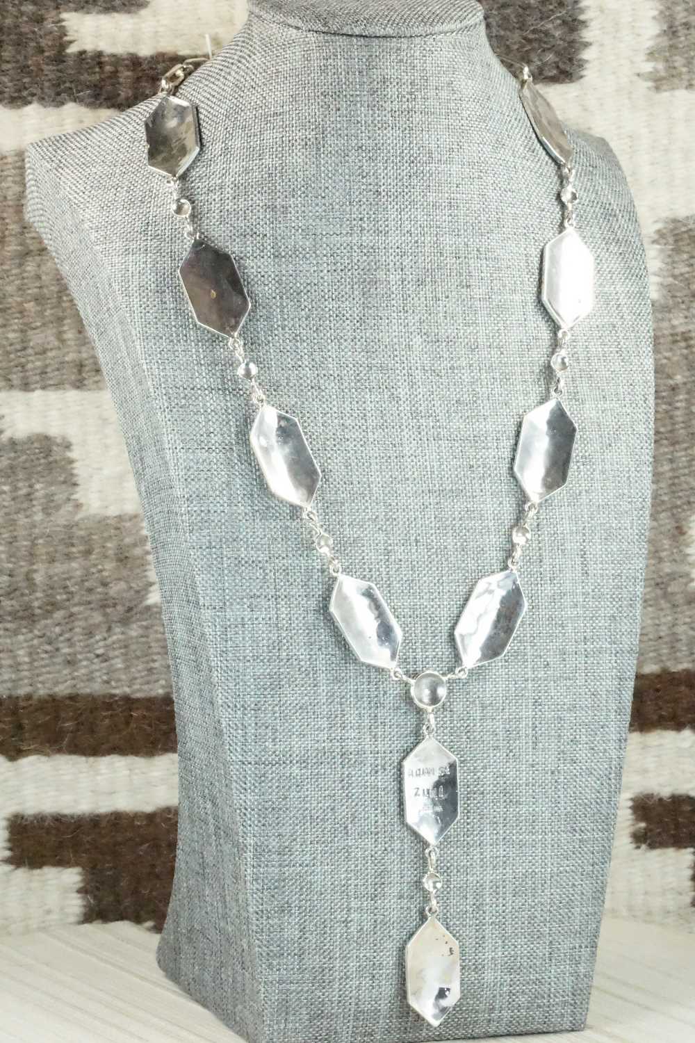 Multi Stone & Sterling Silver Inlay Necklace - Quintin Quam Sr