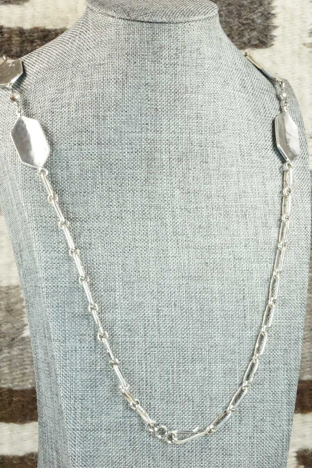 Multi Stone & Sterling Silver Inlay Necklace - Quintin Quam Sr