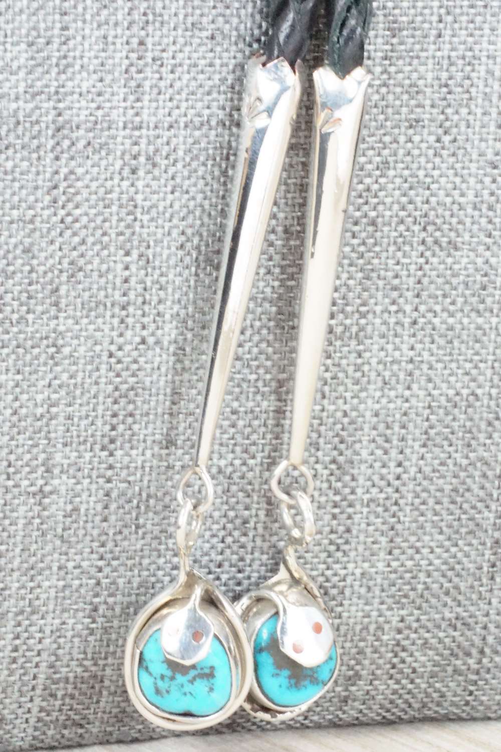 Turquoise & Sterling Silver Bolo Tie and Buckle - Jude Candelaria