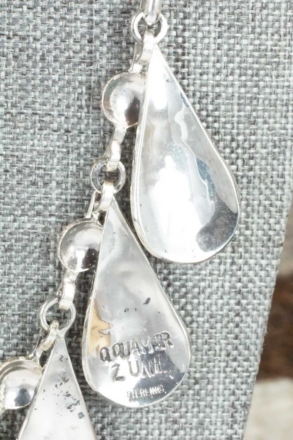 Multi Stone & Sterling Silver Inlay Necklace - Quintin Quam Sr