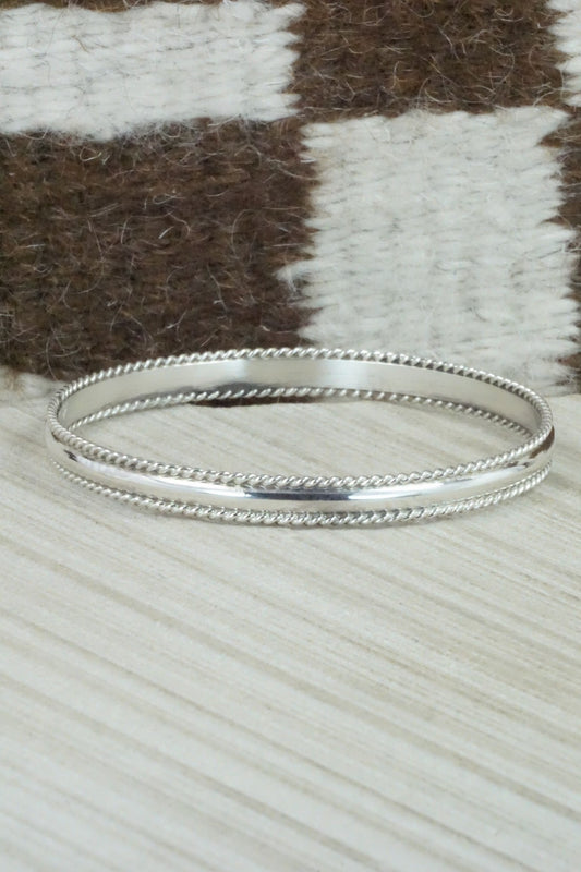 Sterling Silver Bangle Bracelet - Elaine Tahe