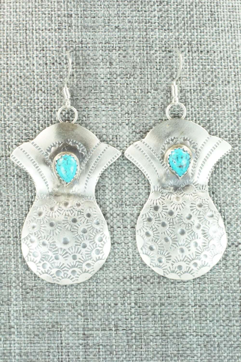 Turquoise and Sterling Silver Earrings - Tim Yazzie